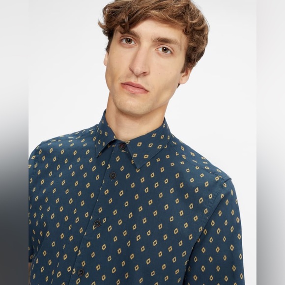 Ted Baker Diamond Geo Print Shirt, Size 5 - Picture 15 of 16